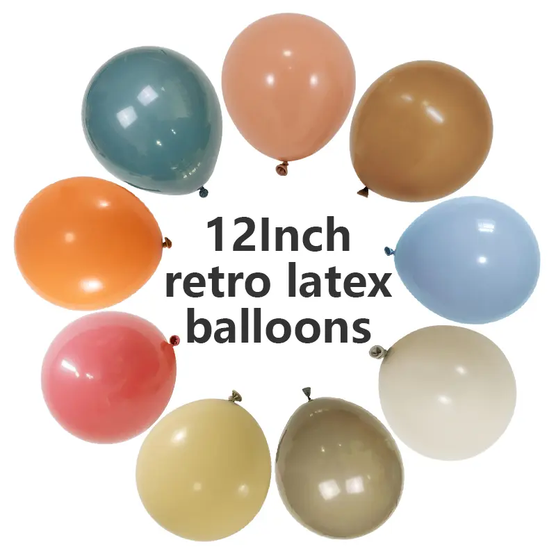 12-palčni retro baloni iz lateksa