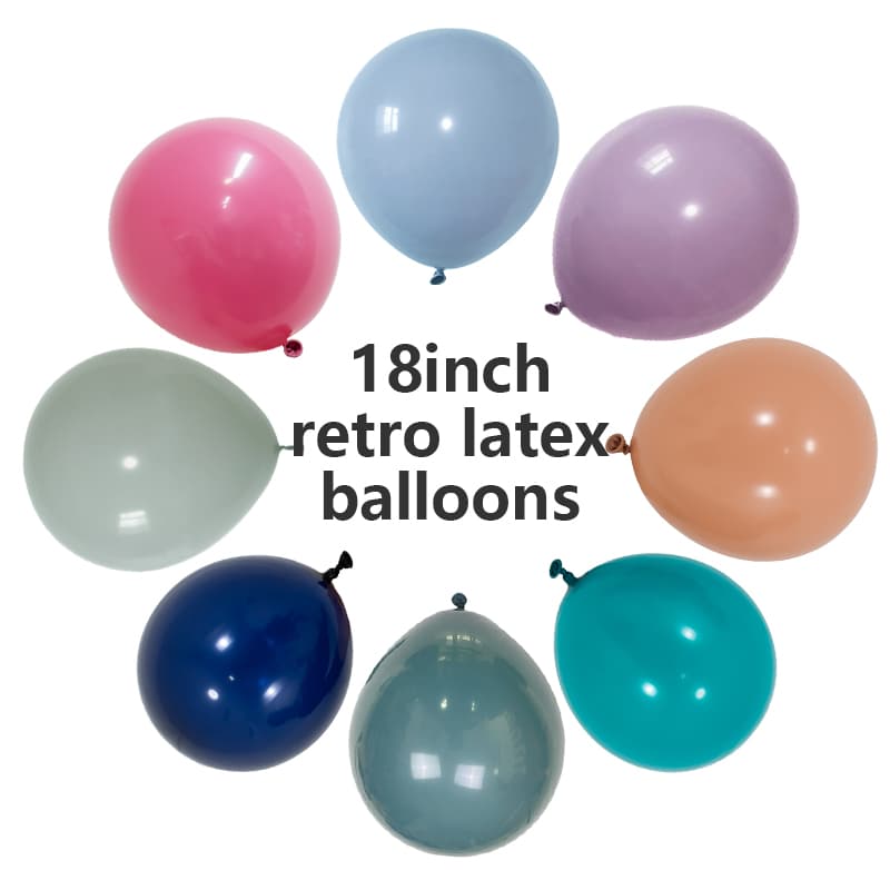 18-palčni retro baloni iz lateksa