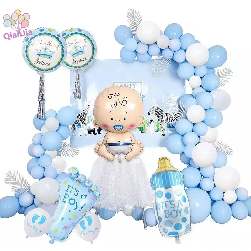 Baby Shower Balloon Arch Garland Kit z balonom iz folije