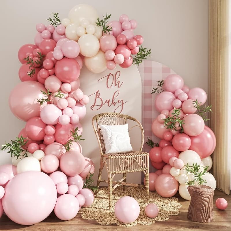 Dusty Pink komplet girland balonov