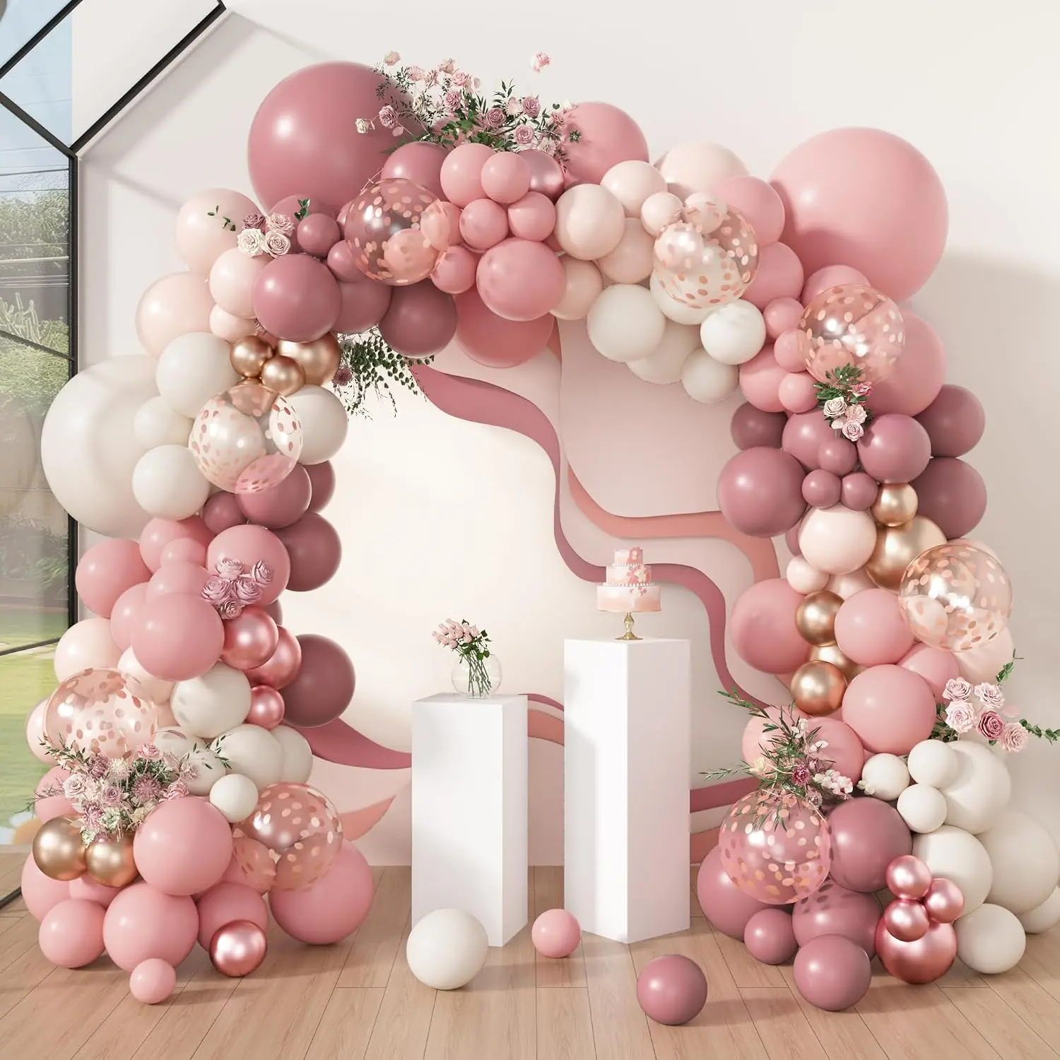 Dusty Rose Balloon Balloon Kits Girland Arch Kits