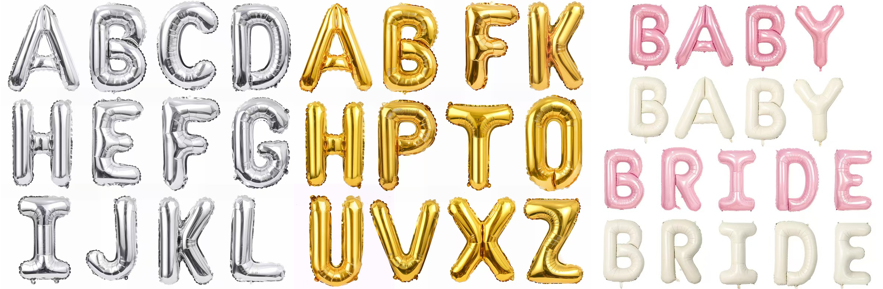 Single colour letters foil balloon
