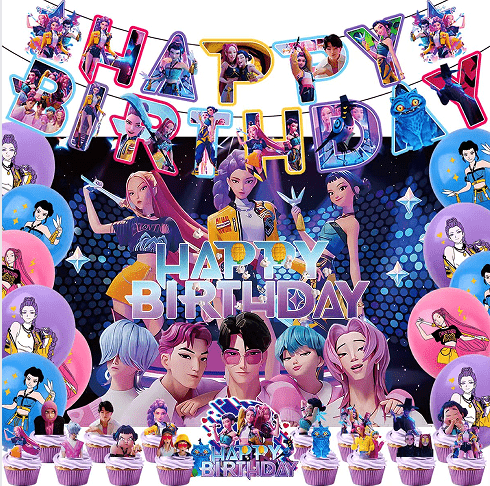 K-POP Demon Hunters Party okrasni set