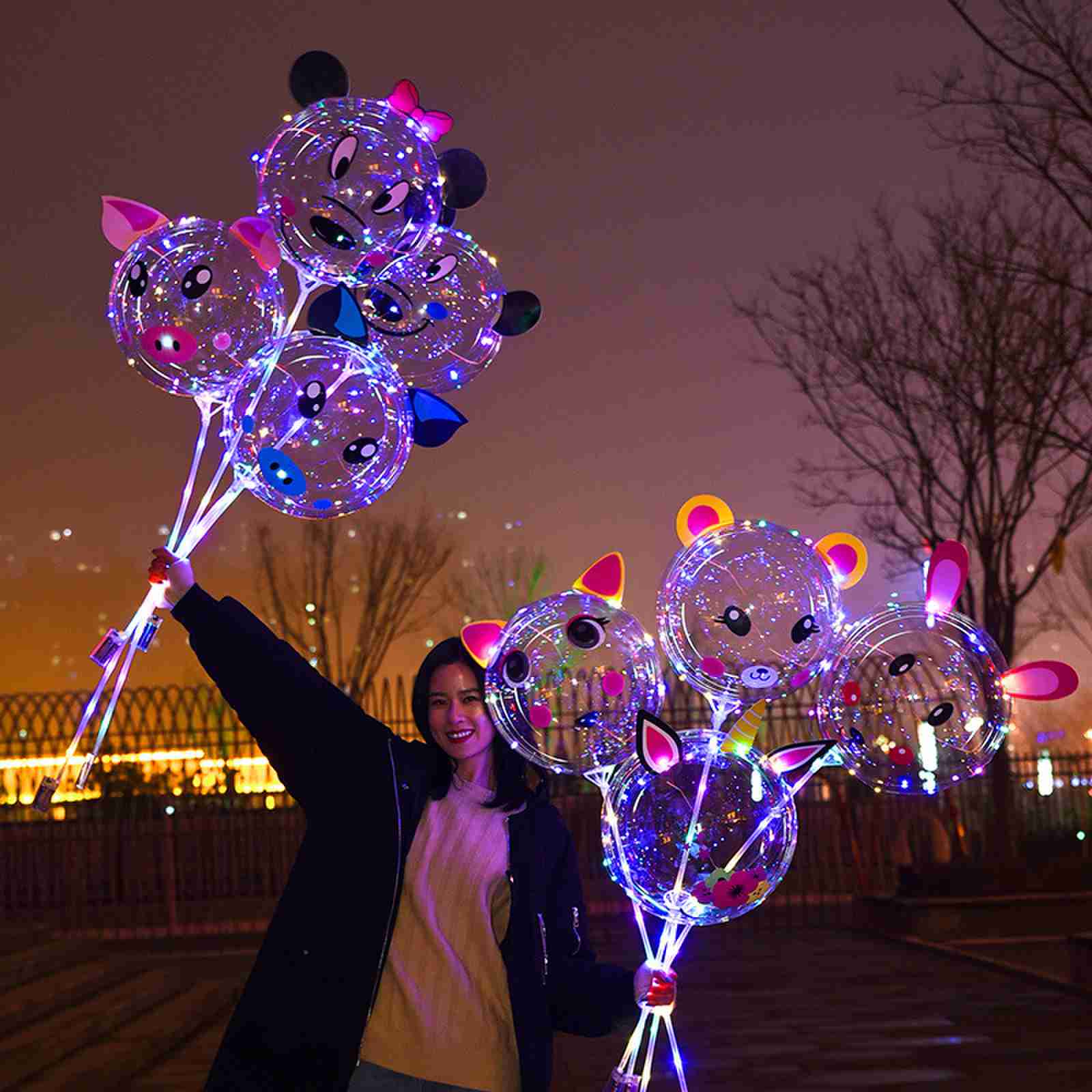 LED ročaj bobo balon