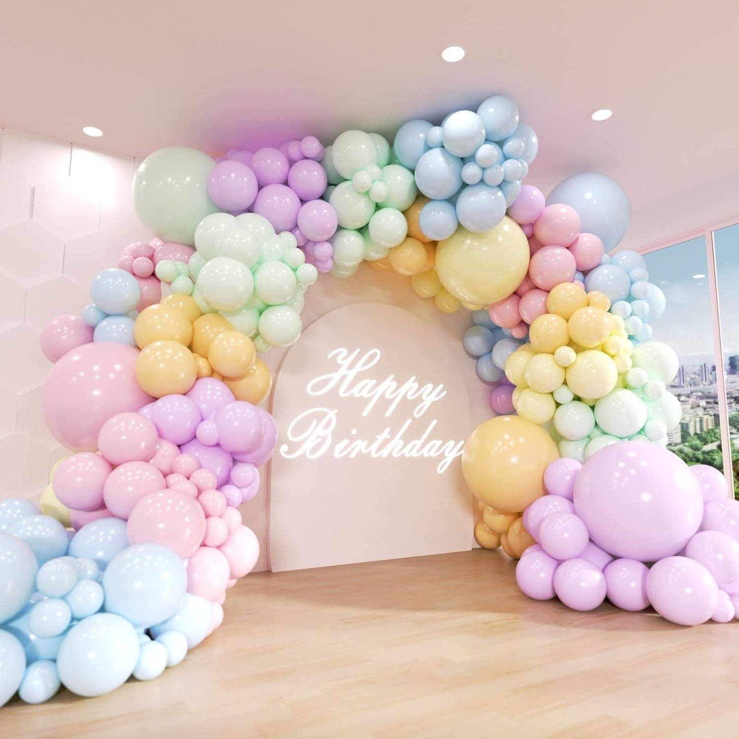 Macaroon baloni Garland Arch